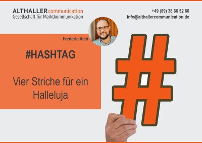 #Hashtag – vier Striche für ein Social Media Halleluja